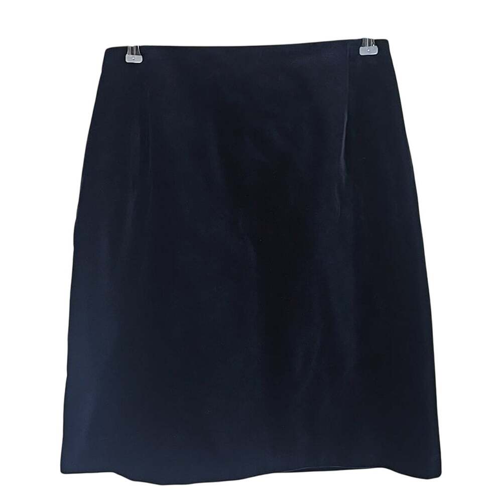 NWT LAURA ASHLEY Blue Velvet Skirt Womens 12 80s 90s Goth Dark Academia